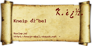 Kneip Ábel névjegykártya